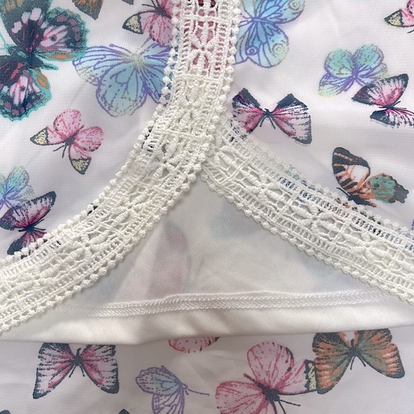 Arizona Jean Co Cold Shoulder Butterfly Blouse Boho, size M (10-12) NWOT - Picture 5 of 7